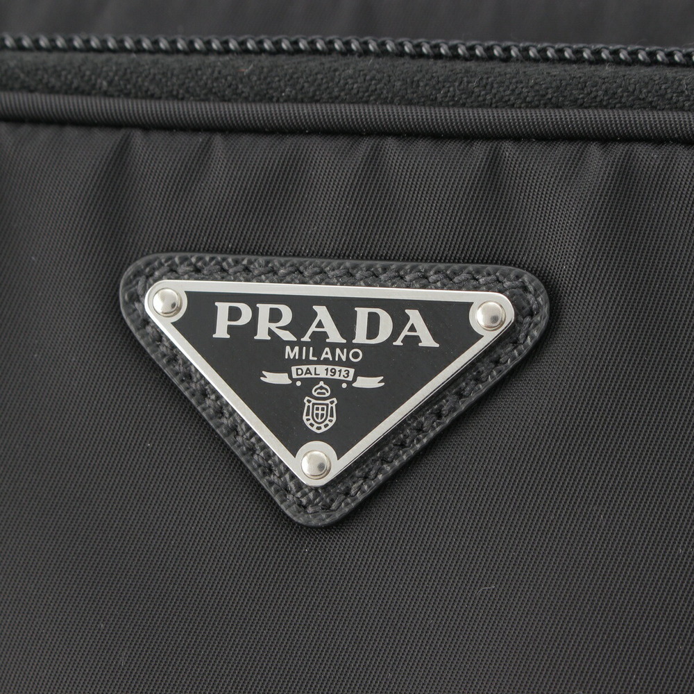 Prada Triangle Logo Re Saffiano Waist Bag Black - Picture 7 of 10